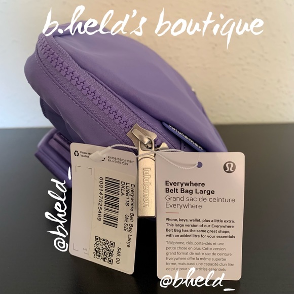 🆕 lululemon Everywhere Belt Bag *Large Version 2L Volume Dark Lavender New NWT - Picture 2 of 15